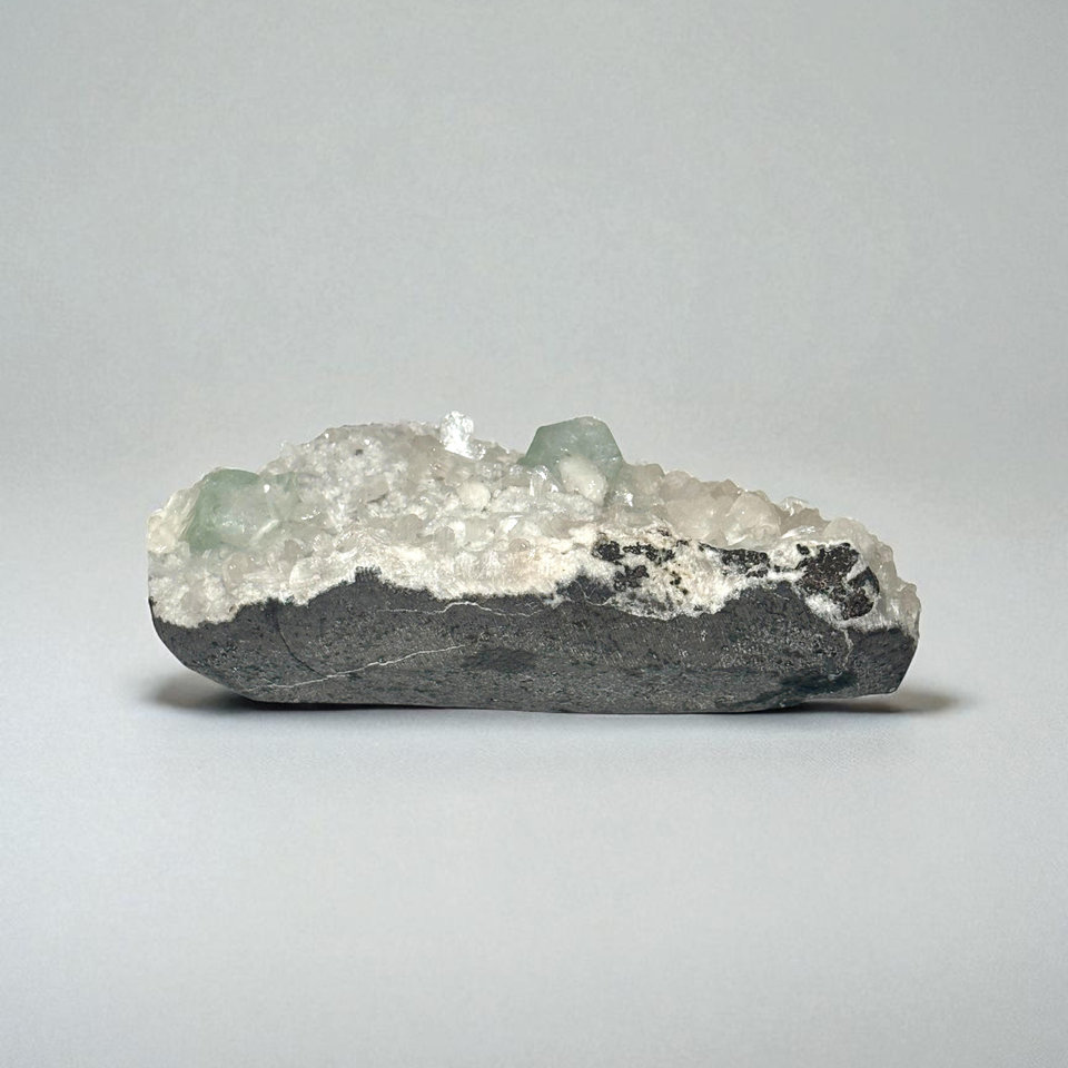 Fluorite with Quartz specimen, view 1 of 3