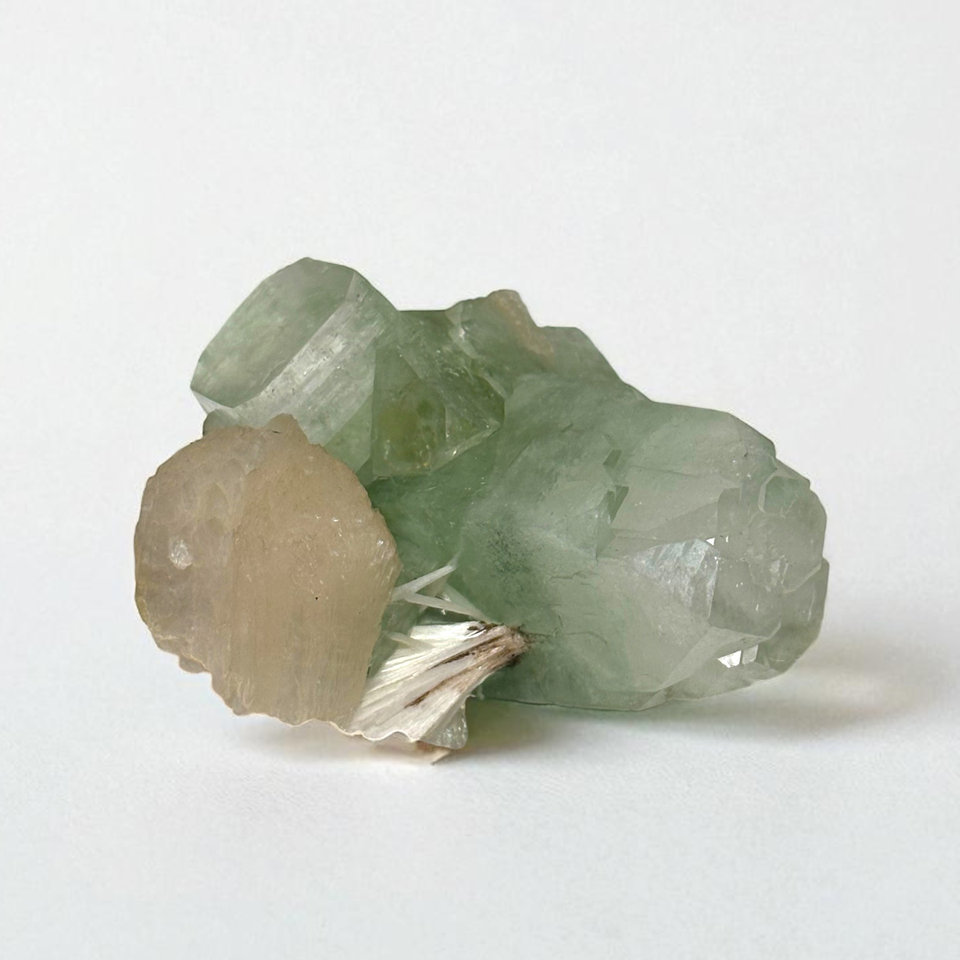 Green Apophyllite specimen, view 1 of 3