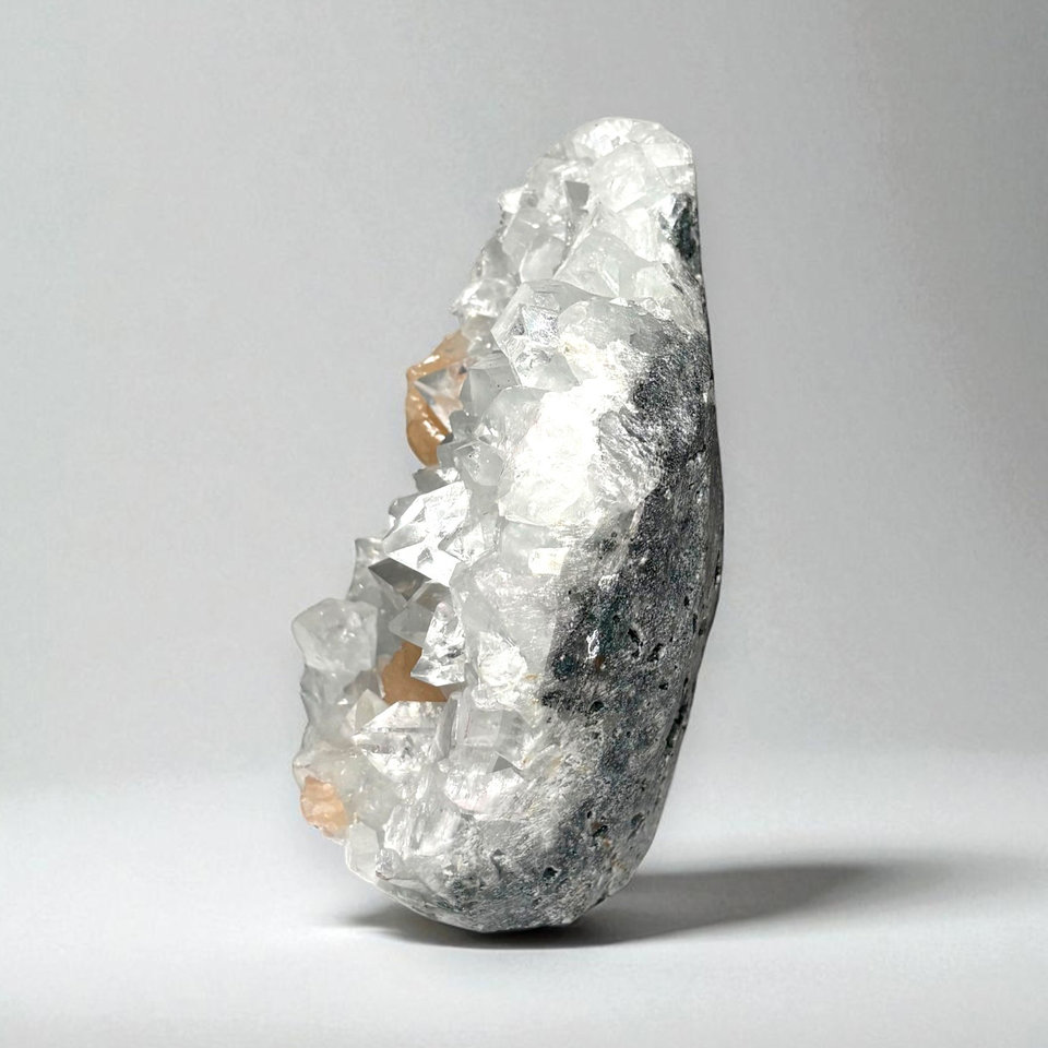 Himalayan Quartz Cluster with Stilbite specimen, view 1 of 4